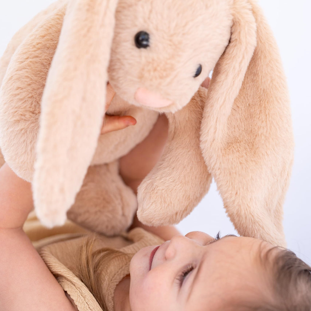 Weighted Bunny Stuffed Animal - Tan