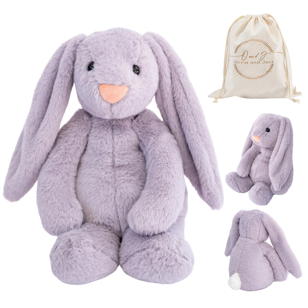 Weighted Bunny Stuffed Animal - Grey